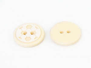 Cream 5 Ball Figure Buttons 14 mm diameter