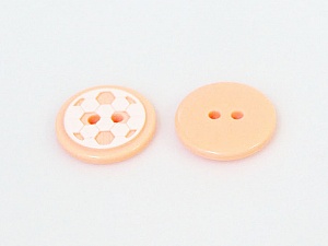 Salmon 5 Ball Figure Buttons 14 mm diameter