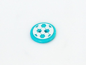 Turquoise 5 Ball Figure Buttons 14 mm diameter