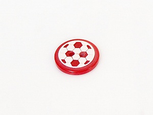 Red 5 Ball Figure Buttons 14 mm diameter