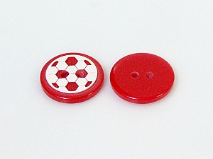 Red 5 Ball Figure Buttons 14 mm diameter