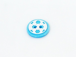 Blue 5 Ball Figure Buttons 14 mm diameter
