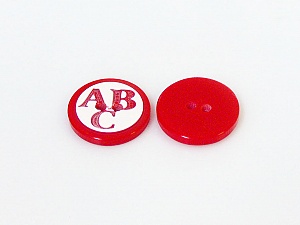 Kırmızı 5 ABC Figure Buttons 15 mm diameter