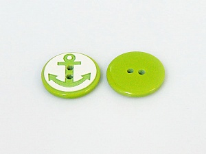 Yeşil 5 Anchor Figure Buttons 15 mm diameter