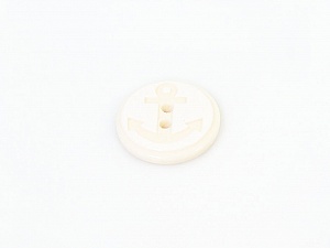 Cream 5 Anchor Figure Buttons 15 mm diameter