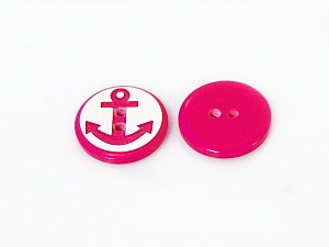 Fuşya 5 Anchor Figure Buttons 15 mm diameter