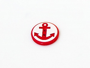Red 5 Anchor Figure Buttons 15 mm diameter