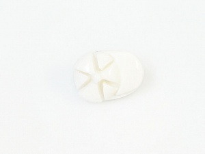 White 5 Cap Figure Buttons 15mm long