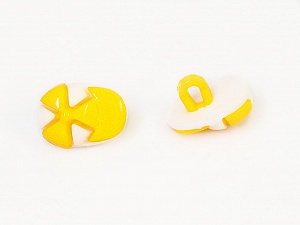 Sarı Beyaz 5 Cap Figure Buttons 15mm long