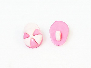 Beyaz Pembe 5 Cap Figure Buttons 15mm long