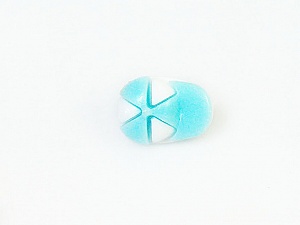 White Light Blue 5 Cap Figure Buttons 15mm long