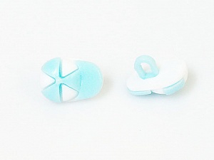 White Light Blue 5 Cap Figure Buttons 15mm long