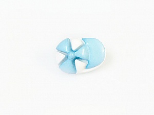 Beyaz Mavi 5 Cap Figure Buttons 15mm long