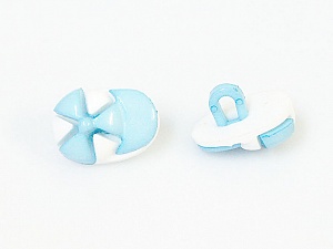 Beyaz Mavi 5 Cap Figure Buttons 15mm long
