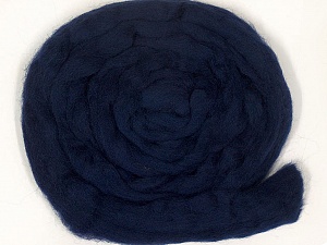 Dark Navy Needle Felting Wool