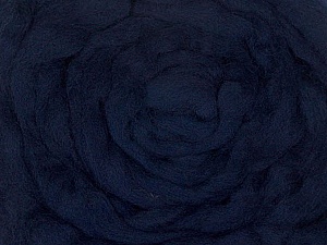 Dark Navy Needle Felting Wool