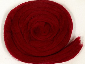 Dark Red Needle Felting Wool