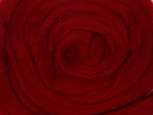 Dark Red Needle Felting Wool