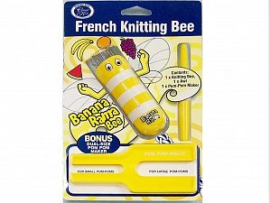 Sarı Beyaz French Knitting Bee Cord Maker - PomPom Maker