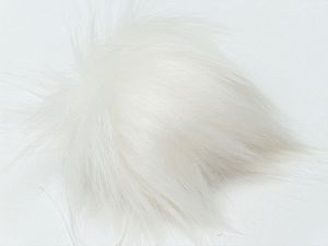 Beyaz 8 Faux Fur PomPoms