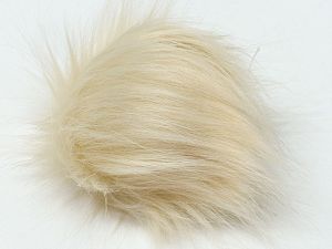Bej 8 Faux Fur PomPoms