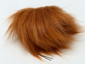 Açık Kahve 8 Faux Fur PomPoms