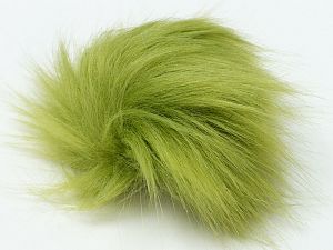 Açık Yeşil 8 Faux Fur PomPoms