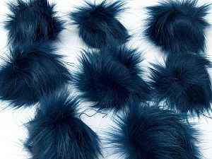 Koyu laci 8 Faux Fur PomPoms
