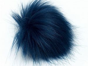 Koyu laci 8 Faux Fur PomPoms