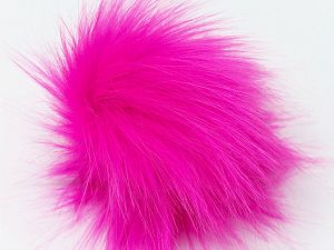 Neon Pembe 8 Faux Fur PomPoms