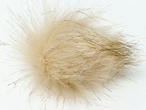 Kahverengi Bej 8 Faux Fur PomPoms