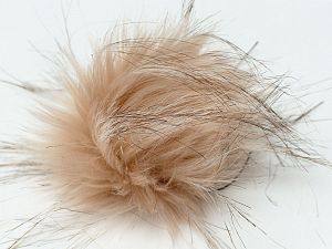 Kahverengi Beige Shades 8 Faux Fur PomPoms