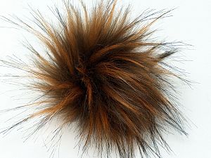 Kahverengi Tonları 8 Faux Fur PomPoms