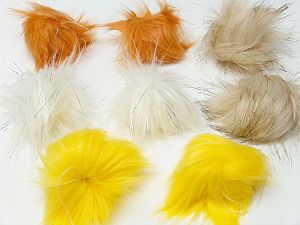 Karışım 8 Faux Fur PomPoms
