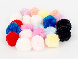 Çok renkli Sale PomPoms 22 balls of PomPoms