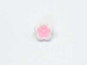 Beyaz Pembe 5 Flower Figure Buttons 15mm long