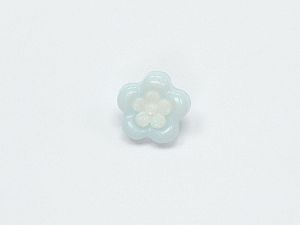 Beyaz Açık Mavi 5 Flower Figure Buttons 15mm long