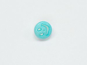 Beyaz Turkuaz 5 Smiling Face Figure Buttons Multicolor 15mm long