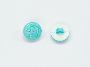 Beyaz Turkuaz 5 Smiling Face Figure Buttons Multicolor 15mm long