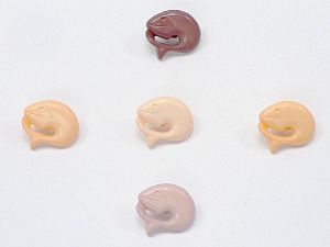 Karışım 5 Dolphin Figure Buttons 15mm long
