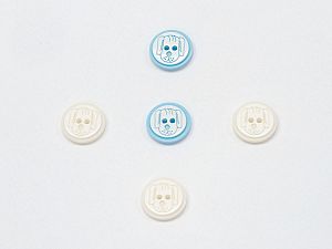 Karışım 5 Dog Face Figure Buttons 15mm long
