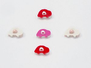Karışım 5 Car Figure Buttons 15mm long