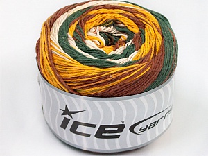 Cakes Natural Cotton Beyaz Haki Altın Kahverengi