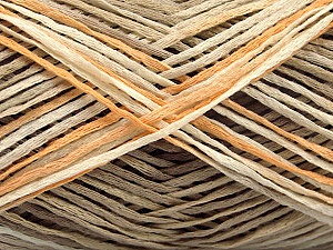Fettuccia Fine Gold Cream Camel Brown Self-striping