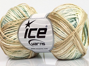 Fettuccia Fine Mint Green Cream Beige Self-striping