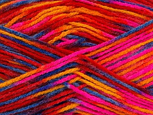 Sale Self-Striping Sarı Kırmızı Neon Pembe Mavi