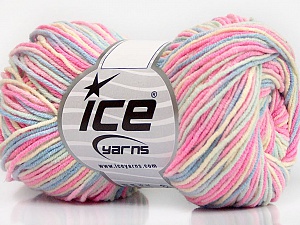 Lorena Print Pembe Krem Mavi