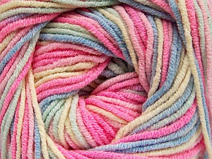 Lorena Print Pembe Krem Mavi