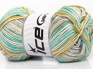 Baby Cotton Print Açık Gri Açık Mavi Haki Altın Krem