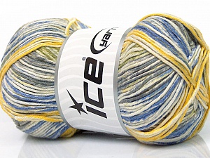 Baby Cotton Print Sarı Yeşil Krem Mavi